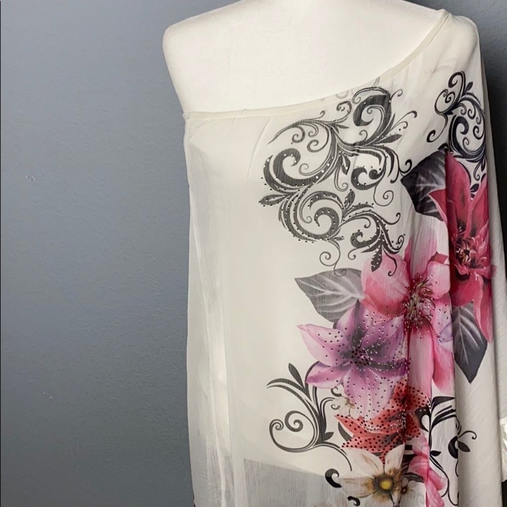 Monaco White one Shoulder Blouse